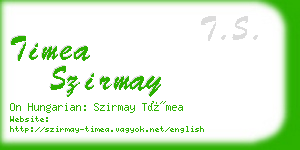 timea szirmay business card